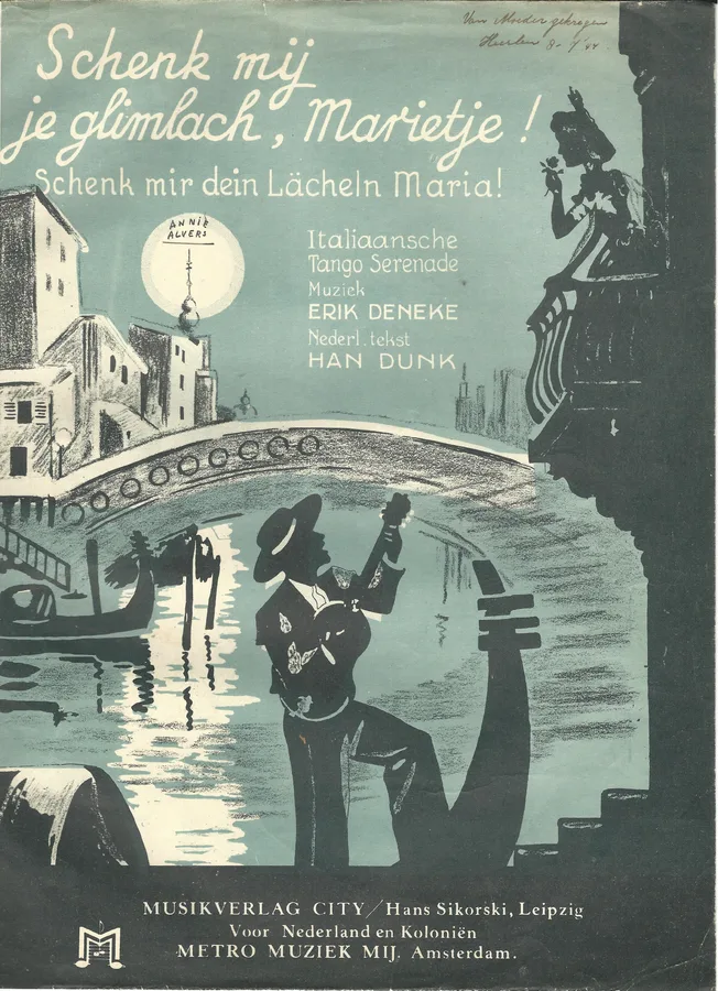 Cover for Erik Deneke | Schenk mir dein Lacheln Maria | Schenk mij je glimlach Marietje