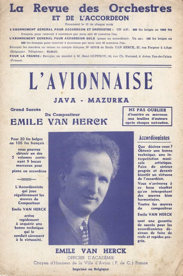 Cover for Emile van Herck | L'Avionnaise | Orchestra
