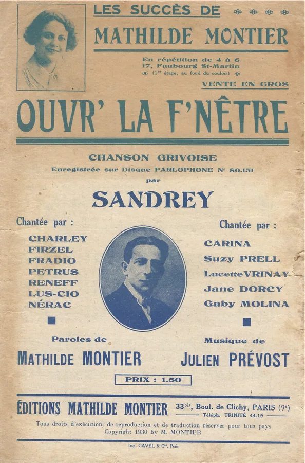Cover for Mathilde Montier | Julien Prevost | Ouvr' La F'Netre | Chanson
