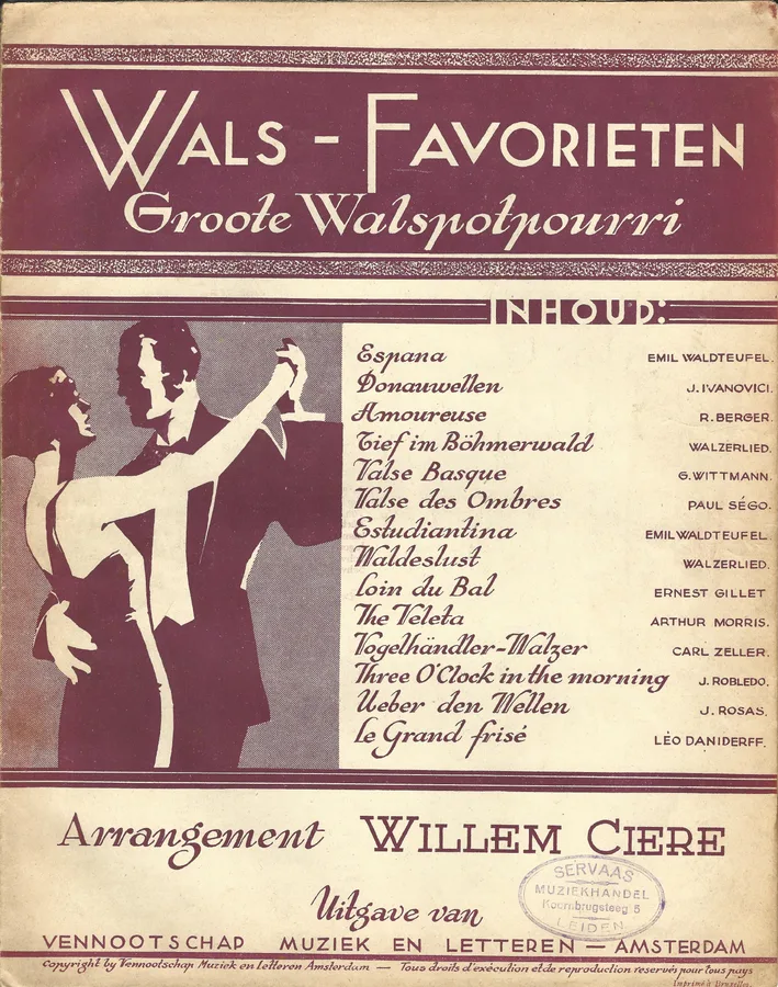Cover for Great Walz Potpourri | Willem Ciere | Piano