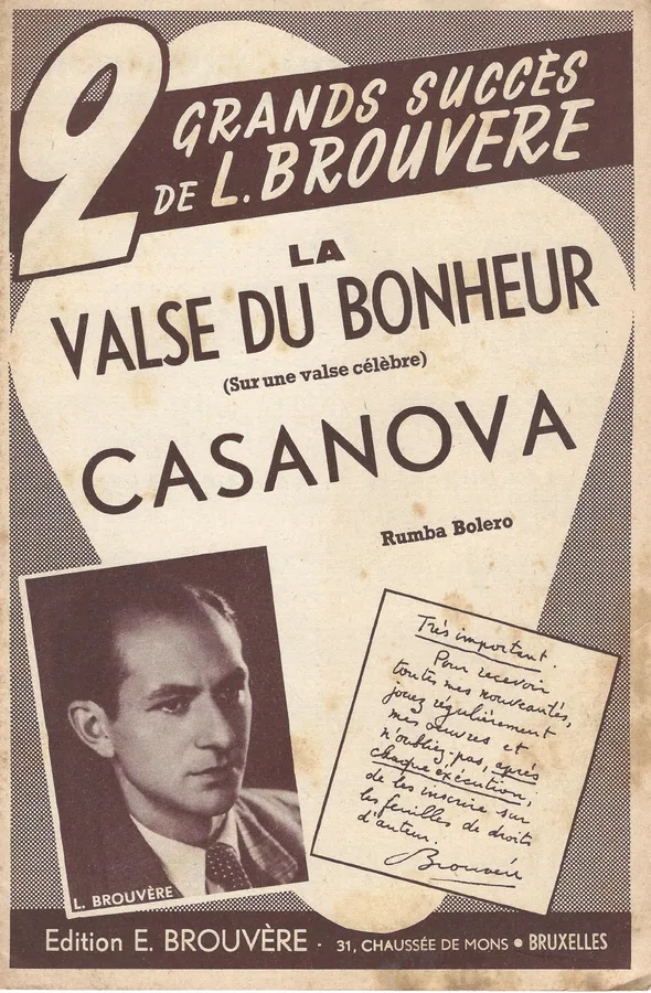 Cover for L. Brouvere | La Valse du Bonheur | Accordeon | Violin