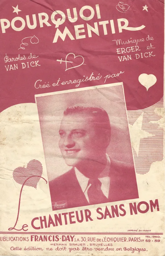 Cover for Erger et van Dick | Chanteur sans nom | Pourquoi mentir | Vocals