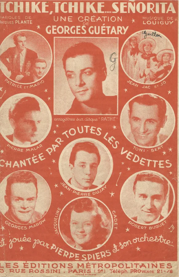 Cover for Georges Guetary | Toni Bert | Louigy | Tchike Tchike Senorita | Chanson