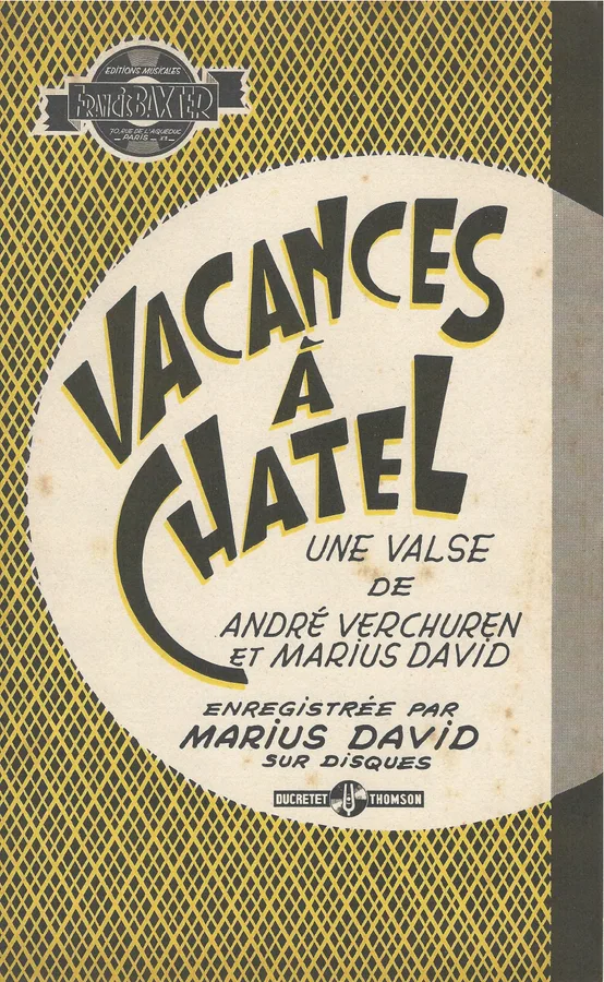 Cover for Andre Verchuren | Marius David | Vacances a Chatel | Combo