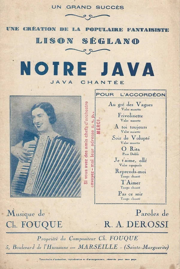 Cover for Ch. Fouque | Notre Java | Orchestra