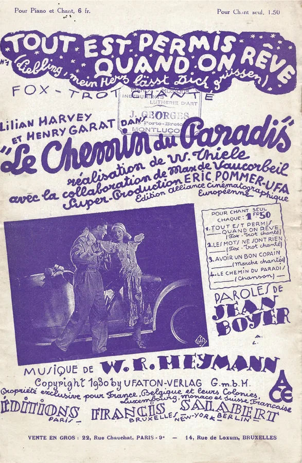Cover for W.R. Heymann | Tout est permis quand on reve | Chanson