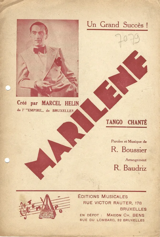 Cover for R. Boussier | Marcel Helin | Marilene | Piano | Vocals