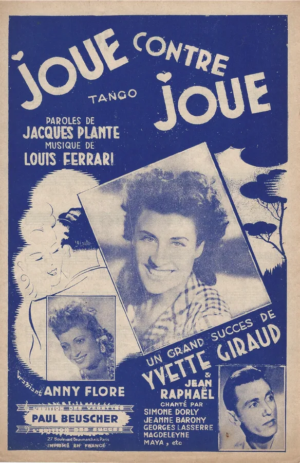 Cover for Yvette Giraud |  Louis Ferrari | Joue Contre Joue | Chanson