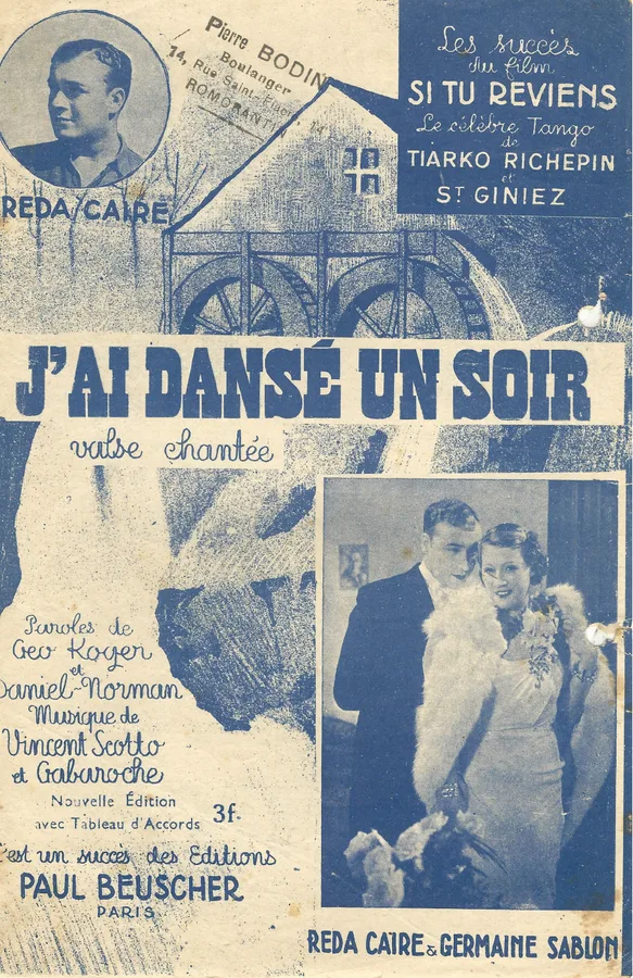 Cover for Reda Caire | Vincent Scotto | Gabaroche | J'ai danse un soir | Vocals