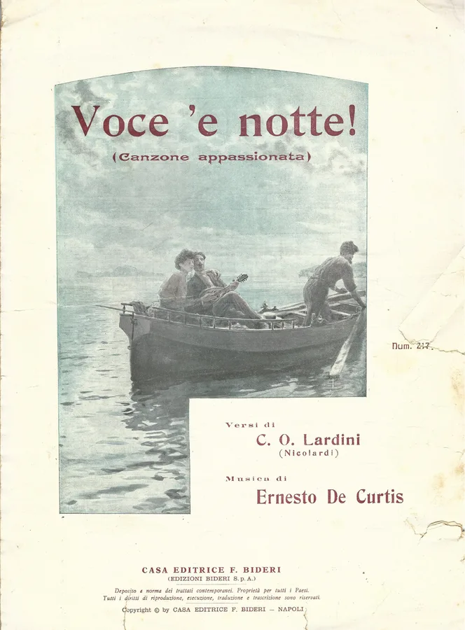 Cover for Ernesto de Curtis | Voce 'e notte | Piano | Vocals
