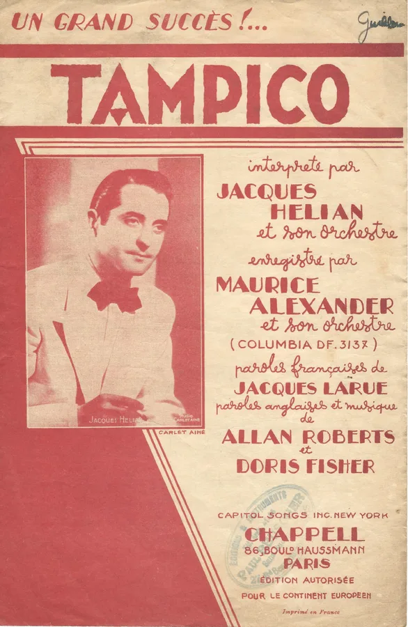 Cover for Allen Roberts | Doris Fisher | Jacques Helian | Tampico | Vocals