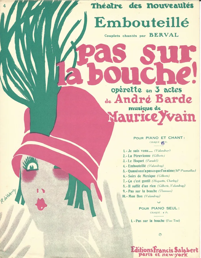 Cover for Maurice Yvain | Andre Barde | Embouteille | Piano | Vocals