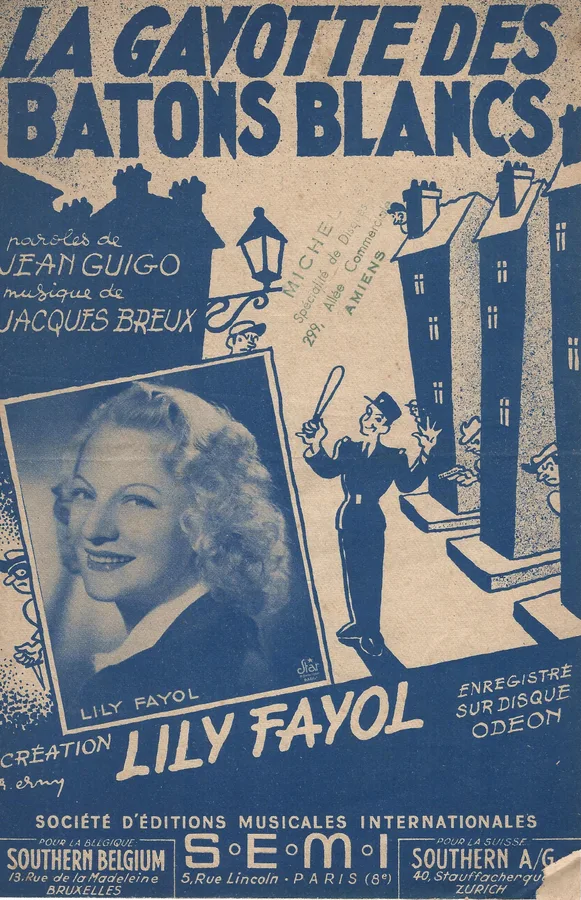 Cover for Lily Fayol | Jacques R. Breux | La Gavotte des Batons Blancs | Chanson