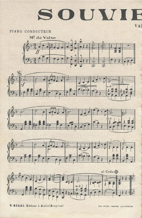 Cover for M. Rigal | Souviens Toi | Orchestra