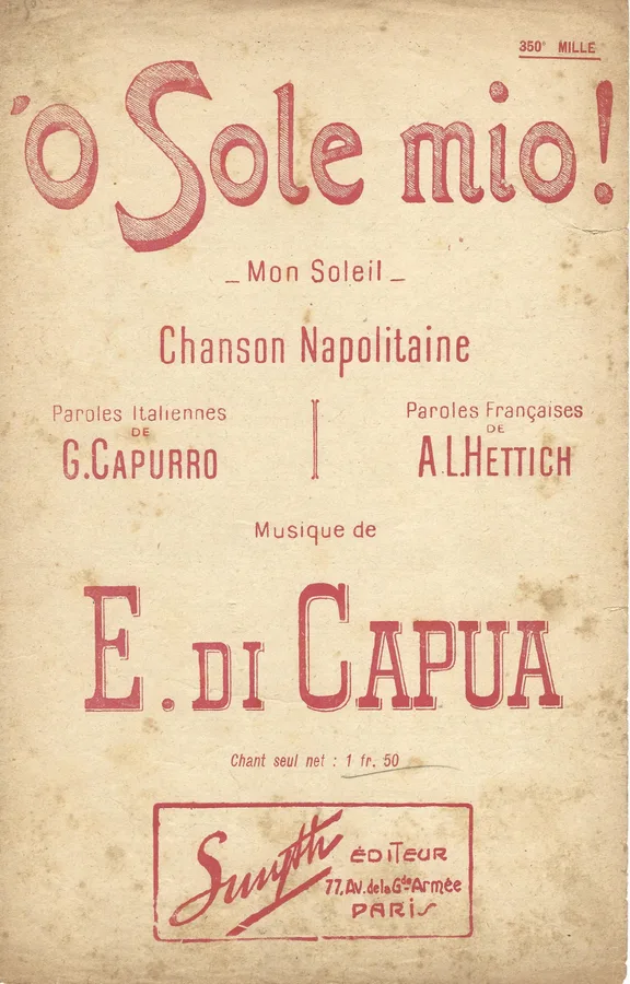 Cover for E. di Capua | O Sole mio | Vocals