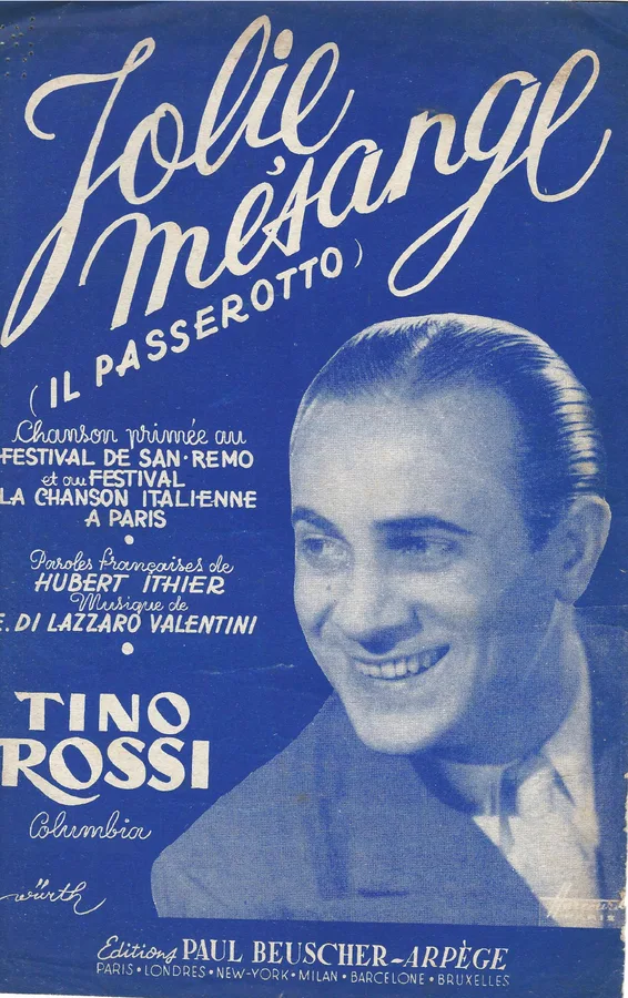 Cover for Tino Rossi | E. di Lazzarro-Valentini | Jolie Mesange | Chanson