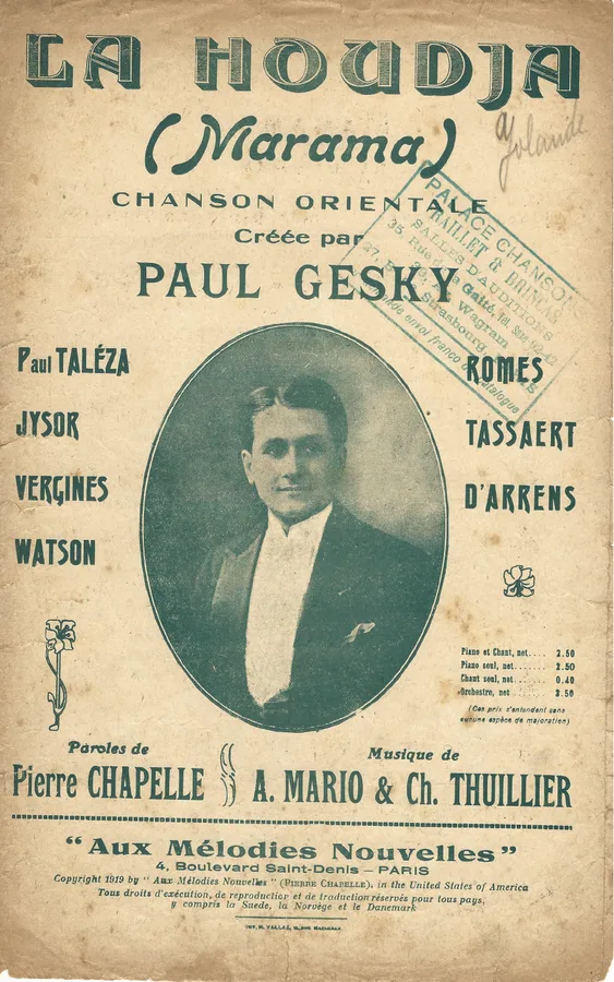 Cover for Alcib Mario | Ch. Thuillier | Paul Gesky | La Houdja | Vocals