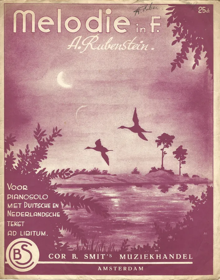 Cover for Anton Rubinstein | Melodie in F | Piano | Vocals