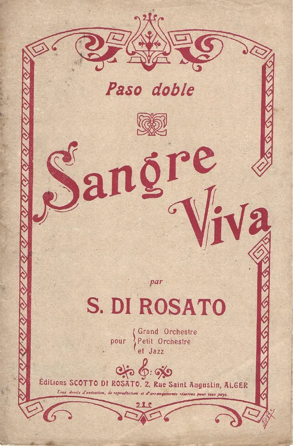 Cover for Scotto di Rosato | Sangre Viva | Orchestra