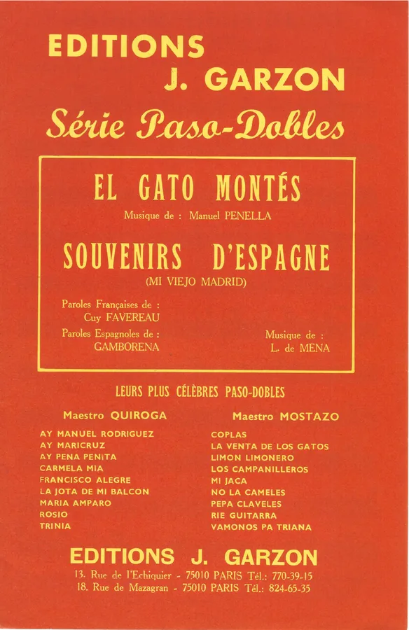 Cover for Manuel Penella | El Gato Montes | Orchestra