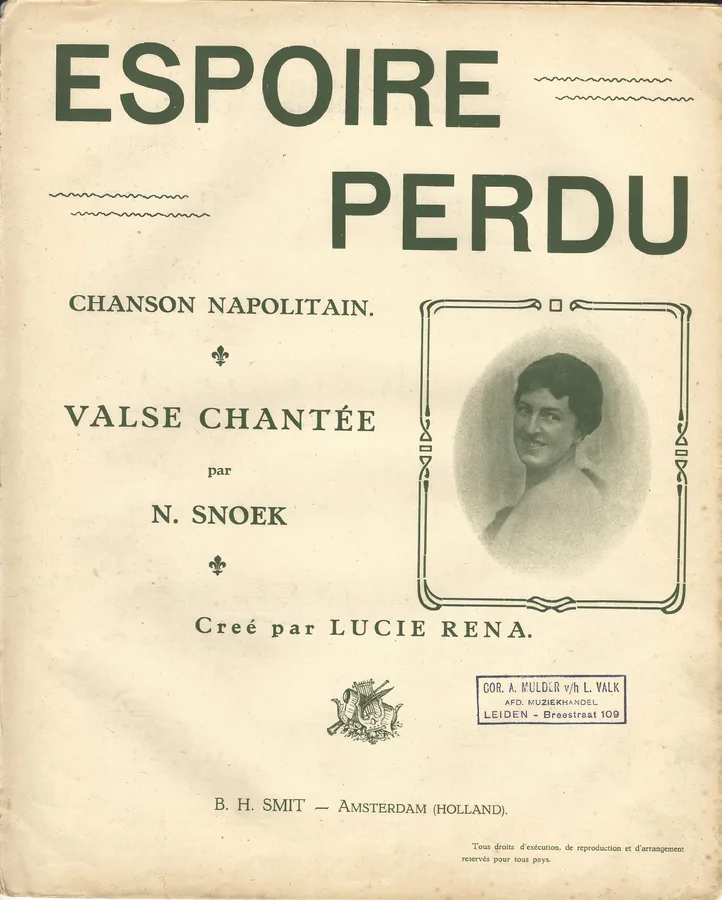 Cover for N. Snoeck | Lucie Rena | Espoire Perdu | Piano | Vocals