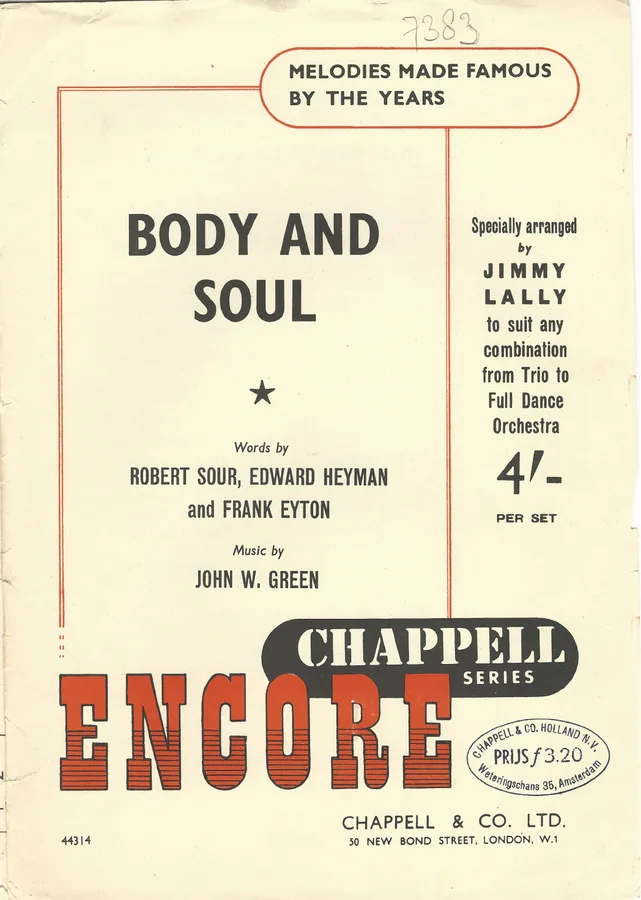 Cover for John W. Green | Body and soul | Piano