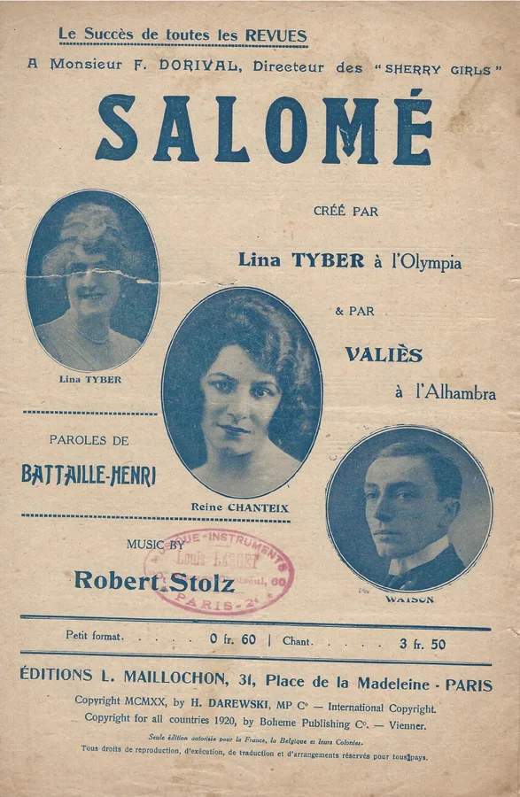 Cover for Robert Stolz | Lina Tyber | Salome | Chanson