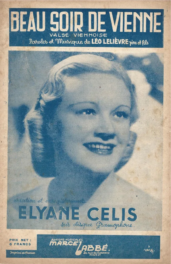 Cover for Elyane Celis | Leo Lelievre | Beau Soir de Vienne | Chanson No. 2