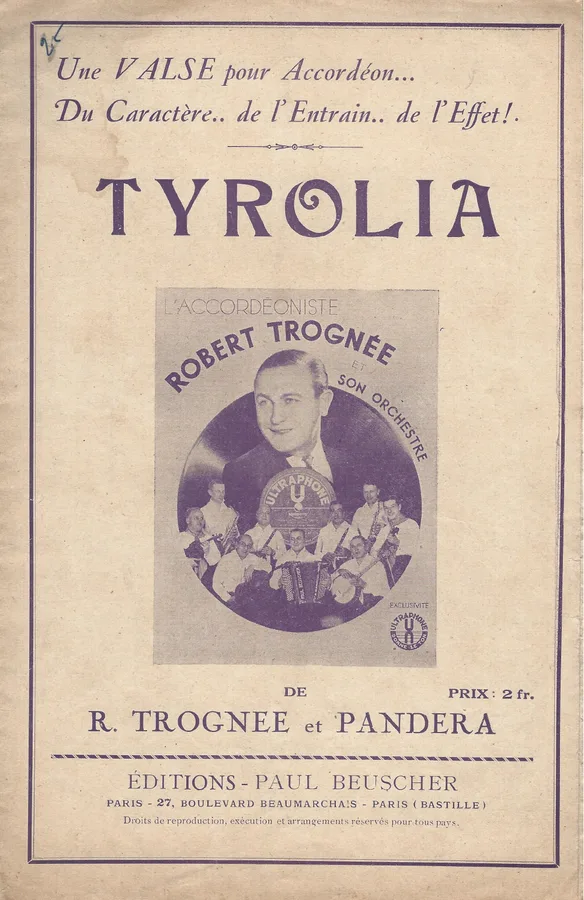 Cover for Robert Trognee | Pandera | Tyrolia | Piano | Accordion