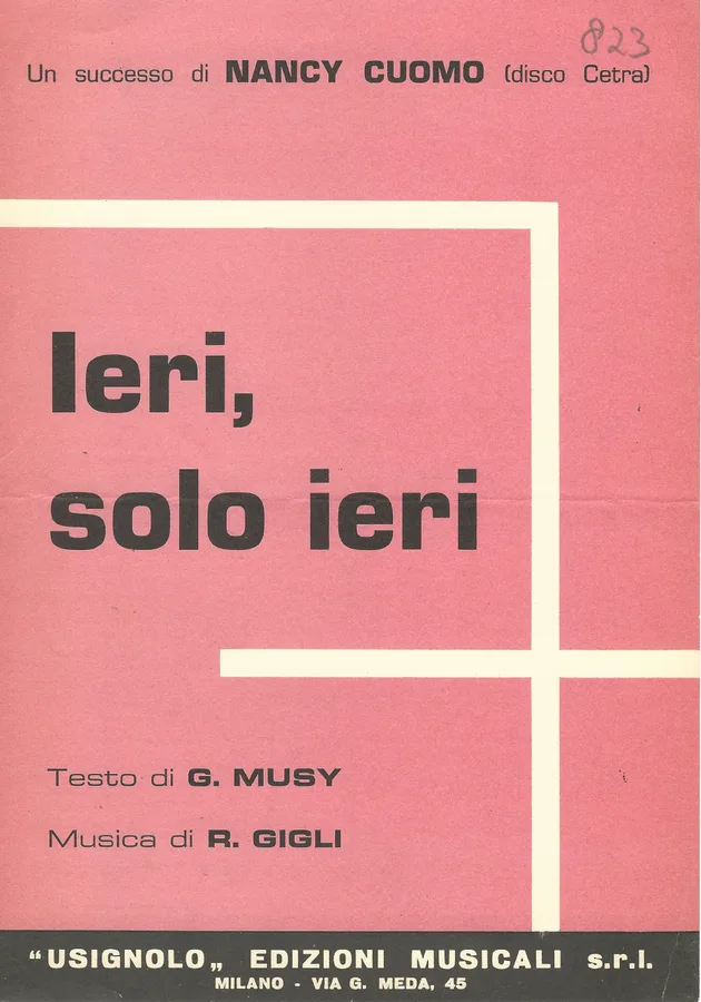 Cover for R. Gigli | Nancy Cuomo | Ieri, solo ieri  | Vocals | Accordion