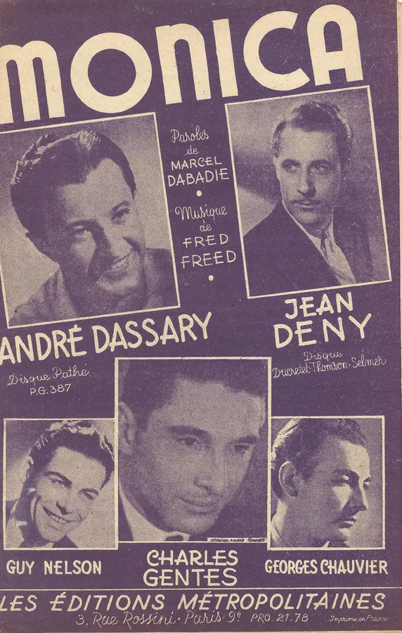 Cover for Andre Dassary | Jean Deny | Fred Freed | Monica | Vocals