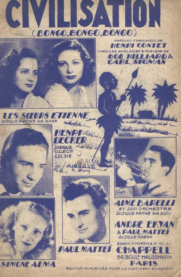 Cover for Bob Hilliard | Carl Sigman | Henri Contet | Civilisation | Chanson