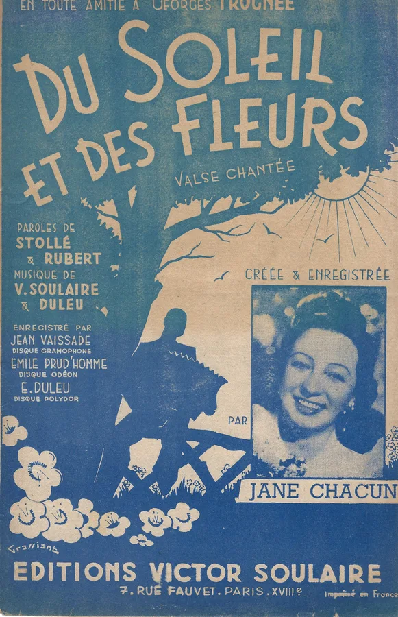 Cover for Jane Chacun | Jean Vaissade | Emile Prud'homme | Duleu | Du Soleil et des Fleurs