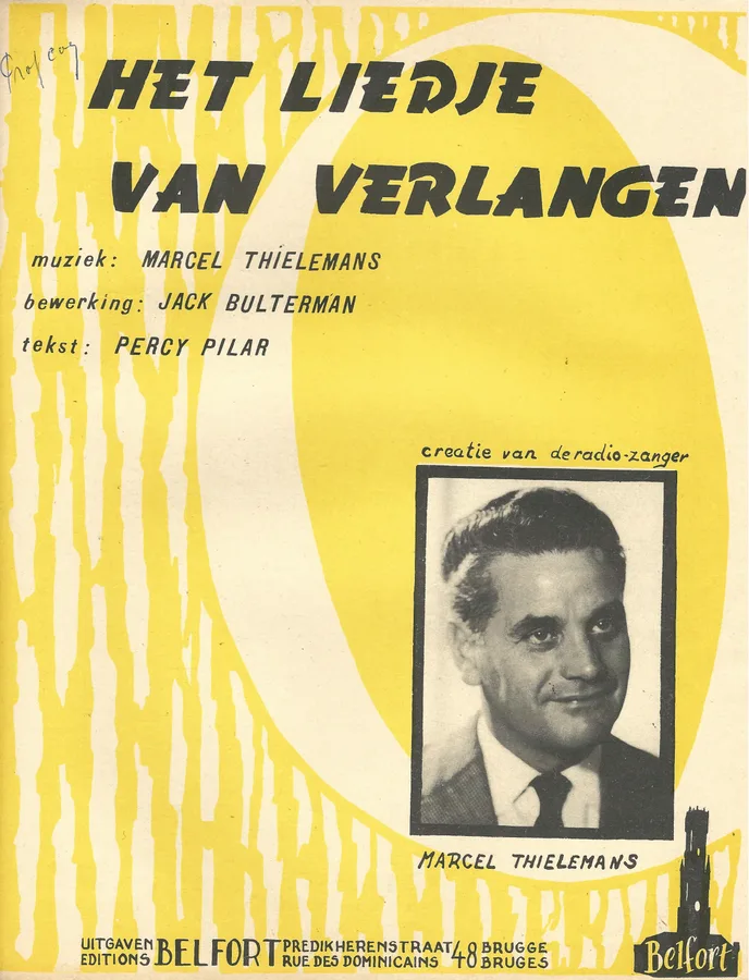 Cover for Jack Bulterman | Marcel Thielemans | Het liedje van verlangen | Piano | Vocals