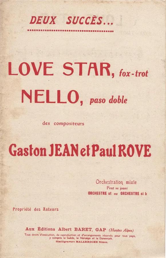 Cover for Gaston Jean | Paul Rove | Nello | Violin | Accordion