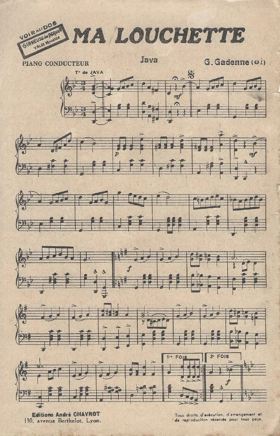 Cover for G. Gadenne | Ma Louchette | Piano