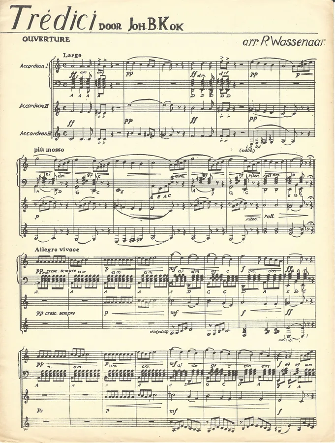 Cover for Joh. B. Kok | Tredici Ouverture | Accordion
