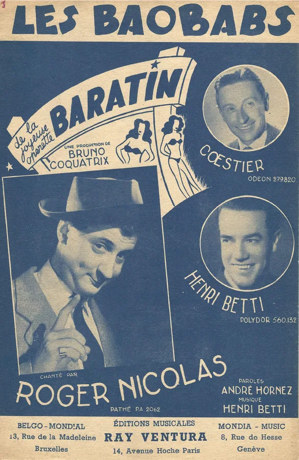 Cover for Roger Nicolas | Henri Betti | Les Baobabs | Vocals