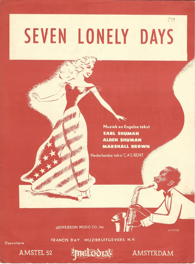 Cover for Bonnie Lou | Earl Shuman | Seven Lonely Days | Piano | Vocals
