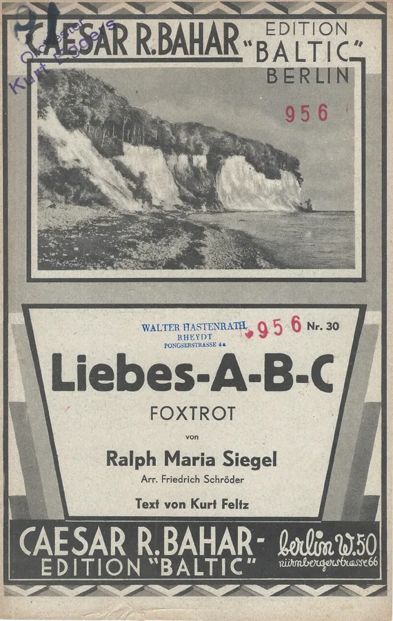 Cover for Ralph Maria Siegel | Friedrich Schroder | Liebes A-B-C | Violin