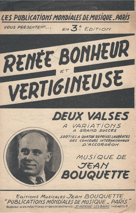 Cover for Jean Bouquette |  Renee Bonheur | Accordeon