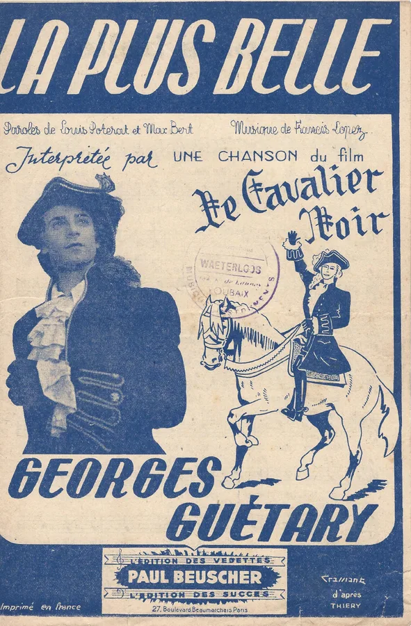 Cover for Georges Guetary | Francis Lopez | La Plus Belle | Chanson