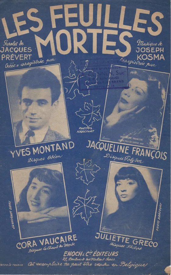 Cover for Yves Montand | Joseph Kosma | Les Feuilles Mortes | Chanson