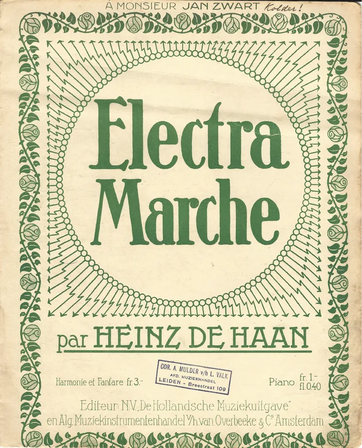 Cover for Heinz de Haan | Electra Marche | Piano
