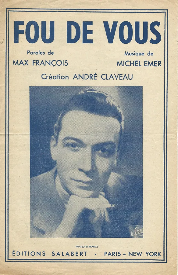 Cover for Andre Claveau | Michel Emer | Fou de vous | Chanson