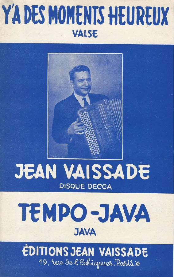 Cover for Jean Vaissade | Tempo Java | Piano