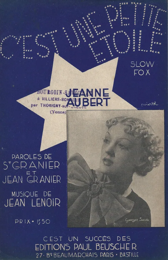 Cover for Jeanne Aubert | Jean Lenoir | C'est une petite etoile | Chanson