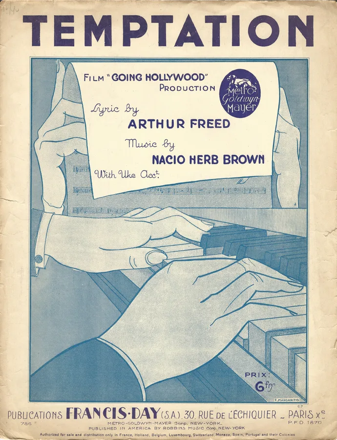 Cover for Bing Crosby | Nacio Herb Brown | Temptation | Piano | Vocals