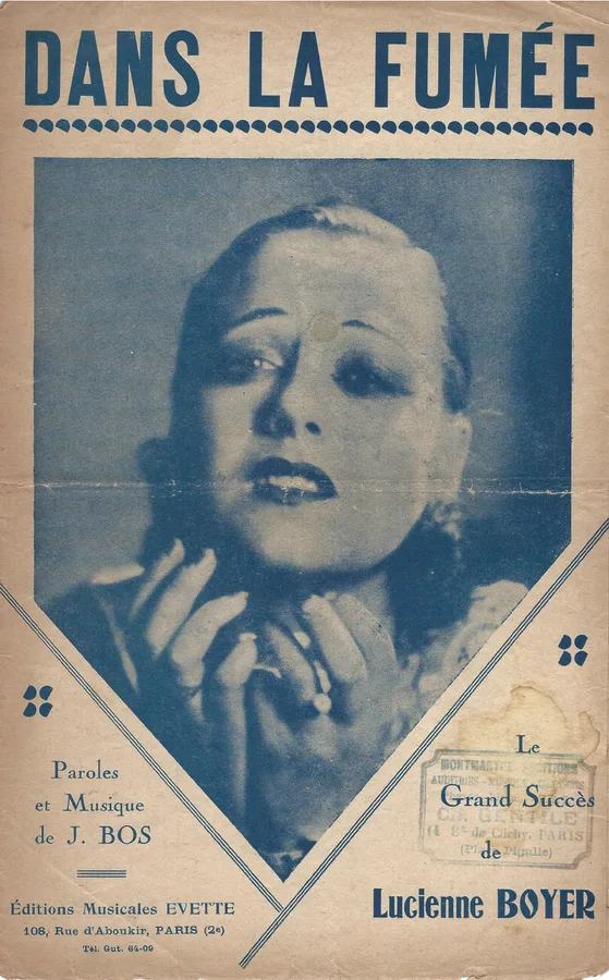 Cover for Lucienne Boyer | J. Bos | Dans la Fumee | Chanson