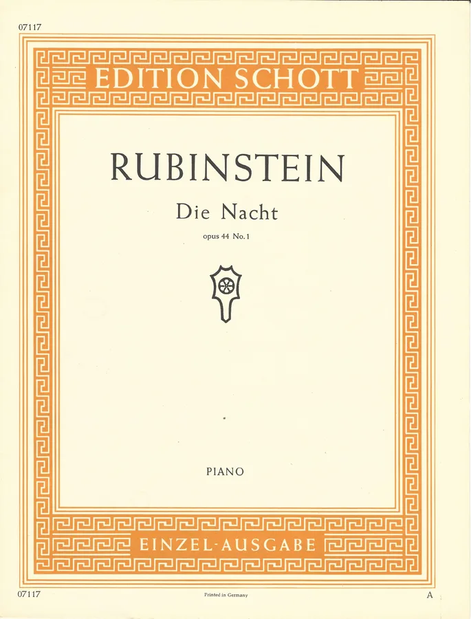 Cover for Anton Rubinstein | Die Nacht | Piano